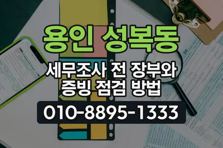 경기 용인 성복동 세무조사 전 장부와 증빙 점검 방법