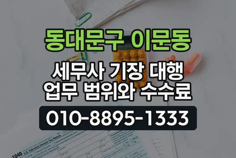 서울 동대문구 이문동 세무사 기장 대행 업무 범위와 수수료