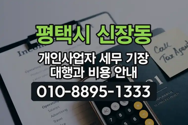 경기 평택시 신장동 개인사업자 세무 기장 대행과 비용 안내