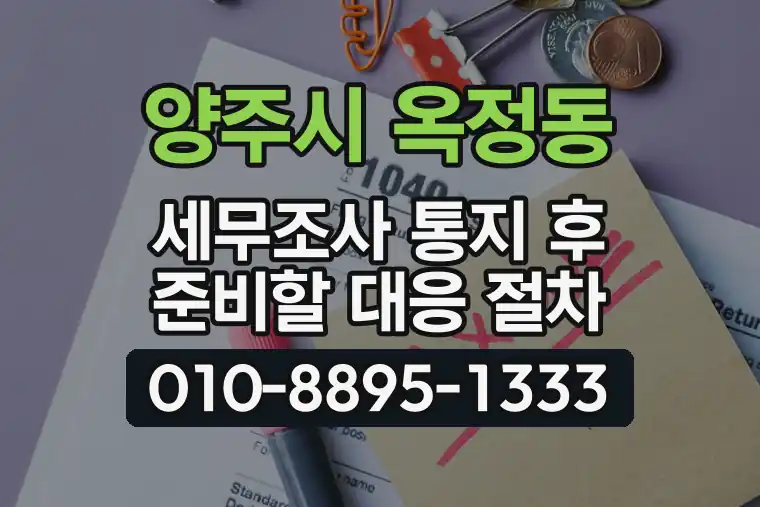 경기 양주시 옥정동 세무조사 통지 후 준비할 대응 절차