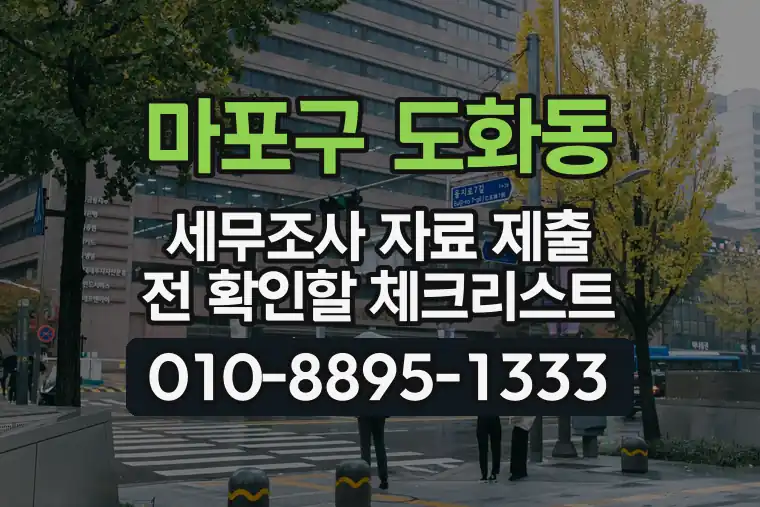 서울 마포구 도화동 세무조사 자료 제출 전 확인할 체크리스트