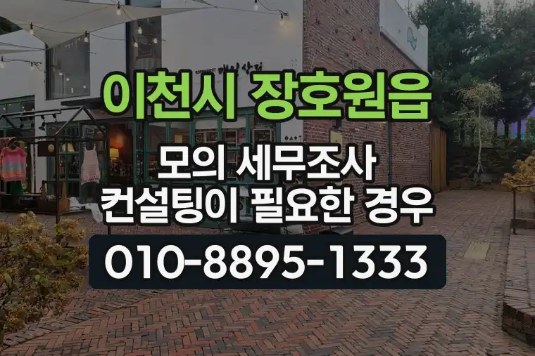 경기 이천시 장호원읍 모의 세무조사 컨설팅이 필요한 경우
