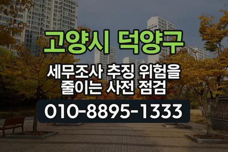 경기 고양시 덕양구 동산동 세무조사 추징 위험을 줄이는 사전 점검