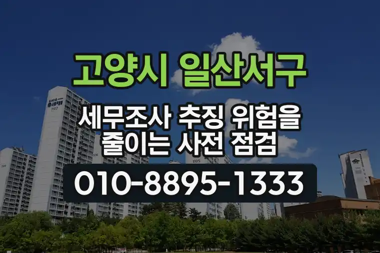 경기 고양시 일산서구 주엽동 세무조사 추징 위험을 줄이는 사전 점검