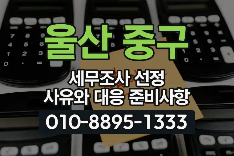 울산 중구 반구동 세무조사 선정 사유와 대응 준비사항