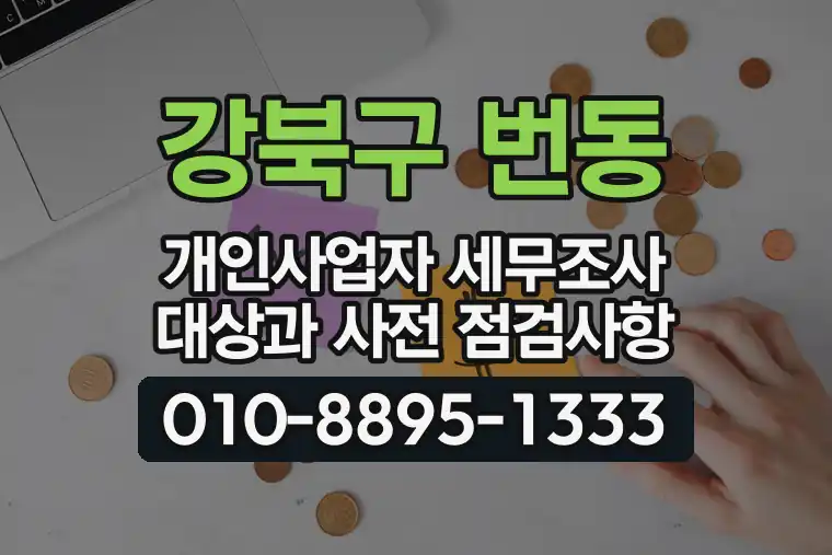 서울 강북구 번동 개인사업자 세무조사 대상과 사전 점검사항