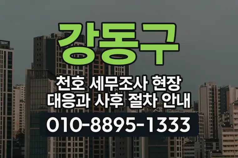 서울 강동구 천호 세무조사 현장 대응과 사후 절차 안내