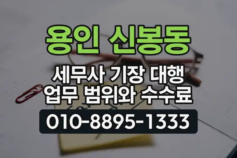 경기 용인 신봉동 세무사 기장 대행 업무 범위와 수수료