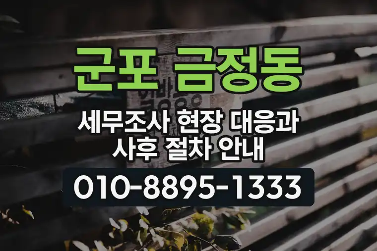 경기 군포 금정동 세무조사 현장 대응과 사후 절차 안내