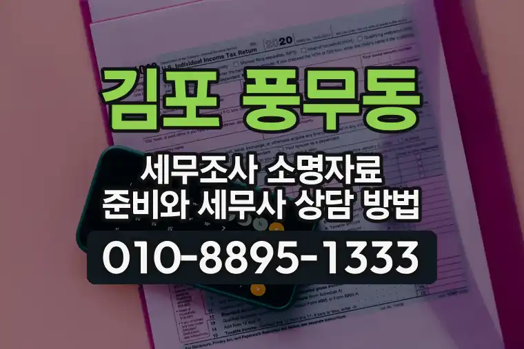 경기 김포 풍무동 세무조사 소명자료 준비와 세무사 상담 방법