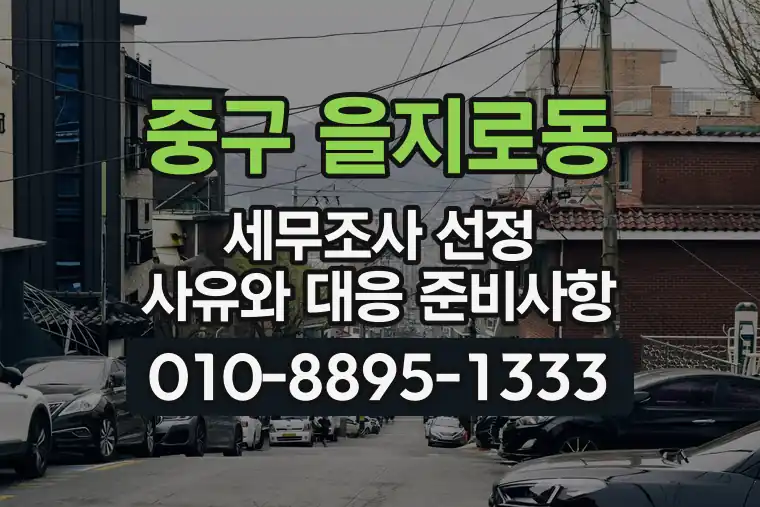 서울 중구 을지로동 세무조사 선정 사유와 대응 준비사항