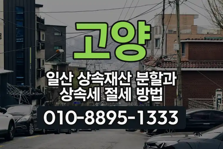 경기 고양 일산 상속재산 분할과 상속세 절세 방법