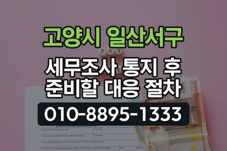 경기 고양시 일산서구 가좌동 세무조사 통지 후 준비할 대응 절차