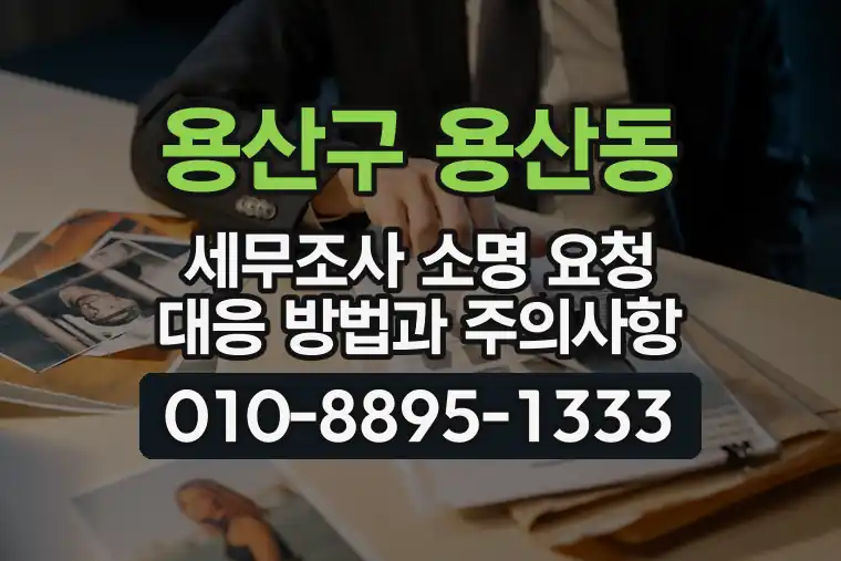 서울 용산구 용산동 세무조사 소명 요청 대응 방법과 주의사항