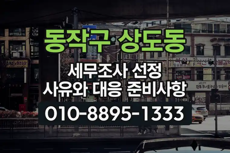 서울 동작구 상도동 세무조사 선정 사유와 대응 준비사항