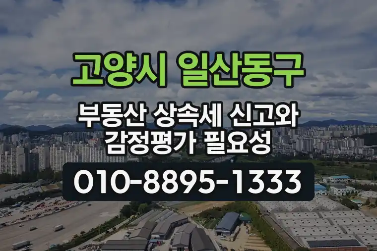 경기 고양시 일산동구 정발산동 부동산 상속세 신고와 감정평가 필요성