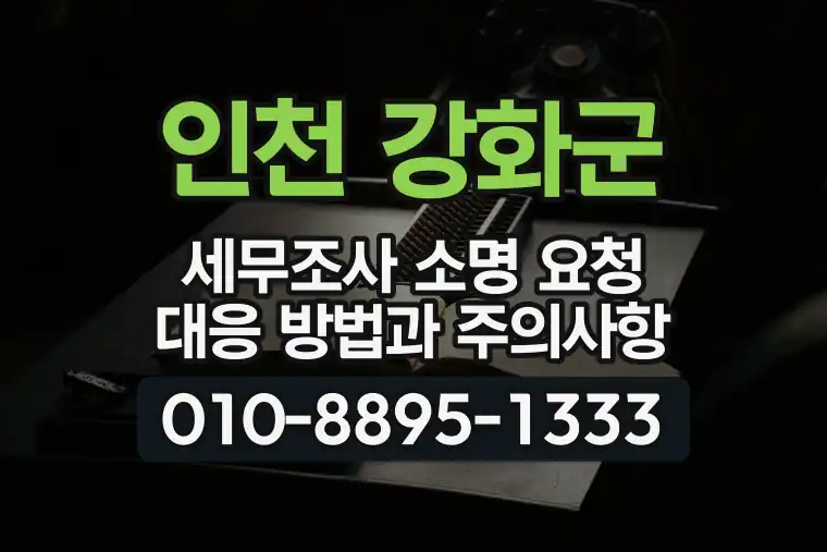 인천 강화군 세무조사 소명 요청 대응 방법과 주의사항