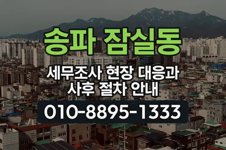 서울 송파 잠실동 세무조사 현장 대응과 사후 절차 안내