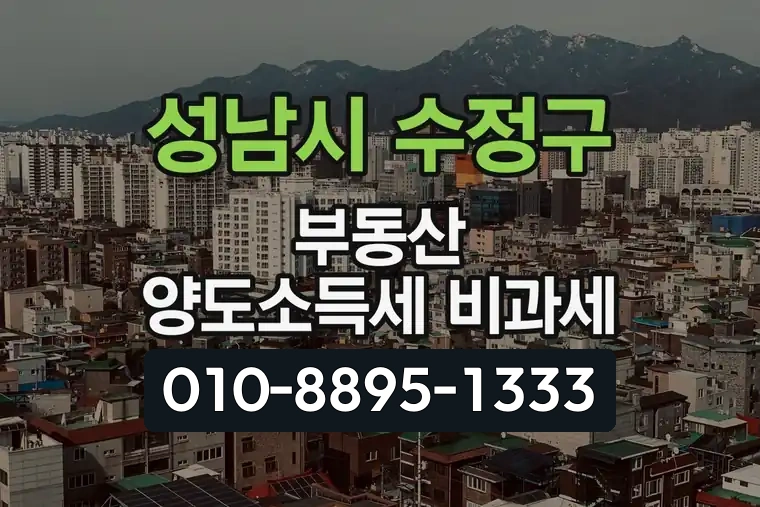 경기 성남시 수정구 신흥1동 부동산 양도소득세 비과세